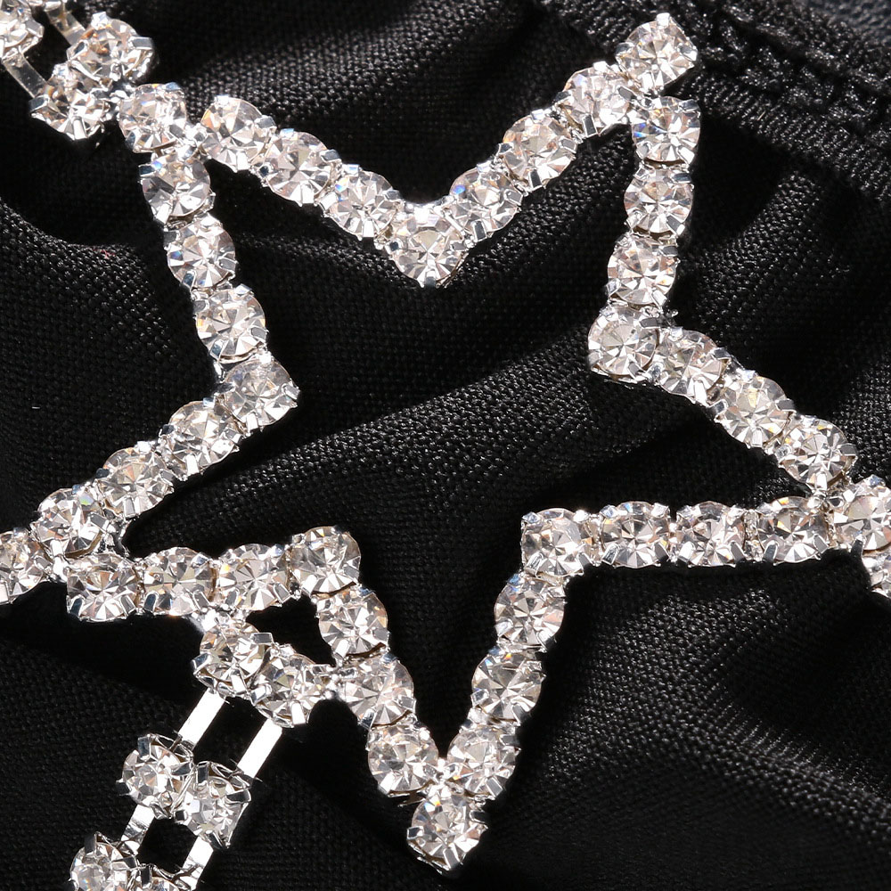 Sexy Crystal Star Waist Thong  - Thong Bikini Women 评论和价格