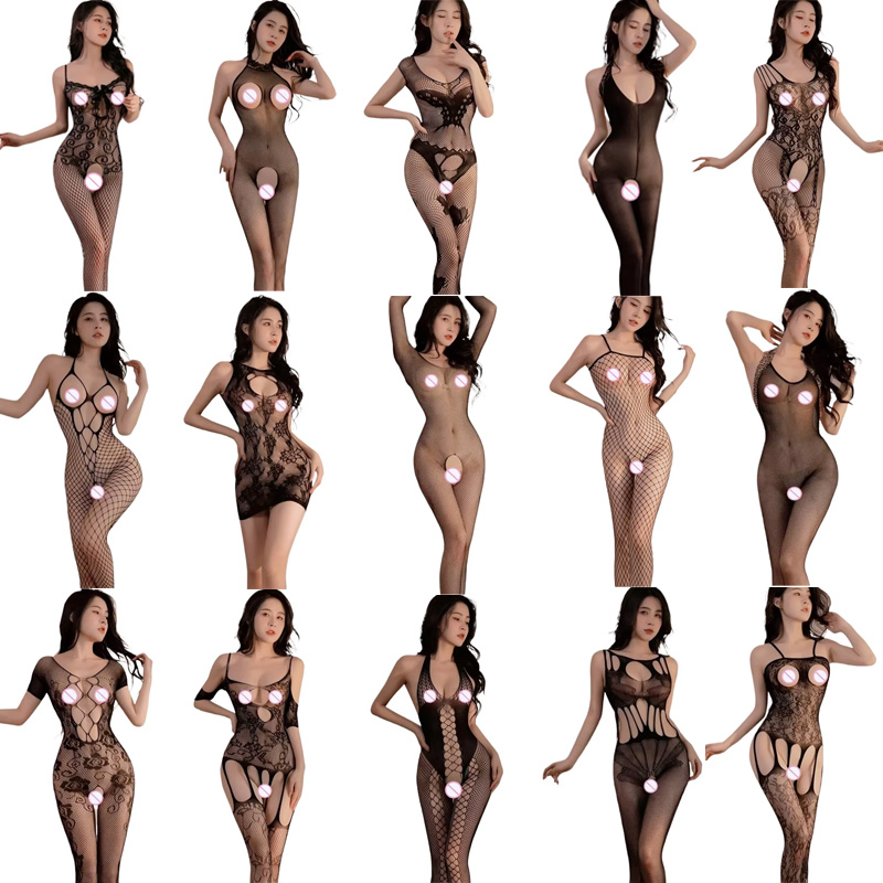 Women Sexy Lingerie Crotchless - Bodystocking Fishnet 评论和价格