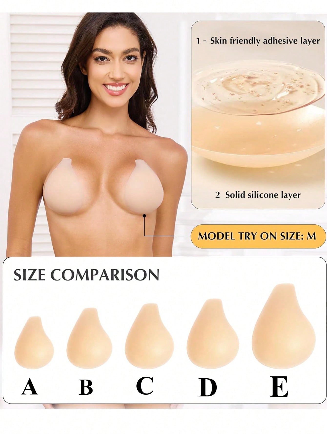 1 Pair Added Lift Nipple Cover - Nipple Cover Pasties 评论和价格