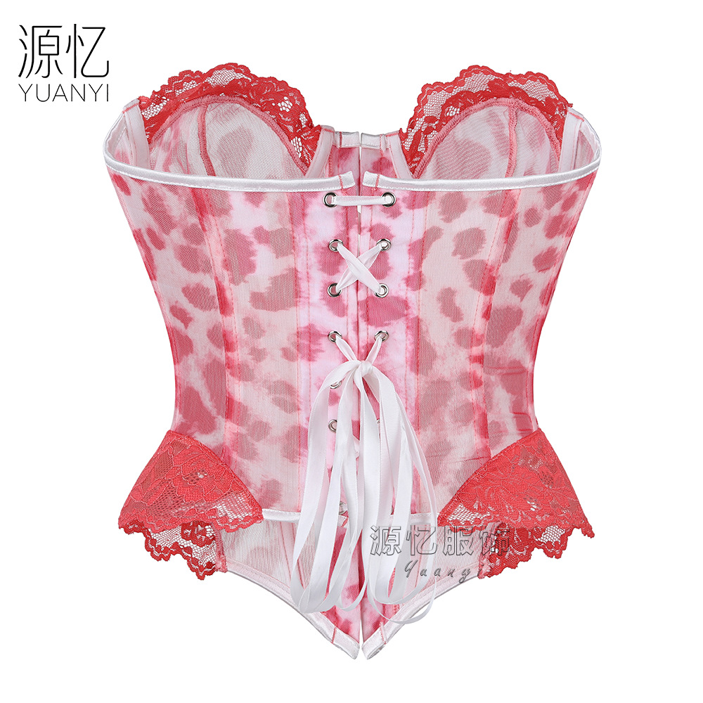 Front-closure Pink Leopard Pri - Corset Waist Cinch 评论和价格