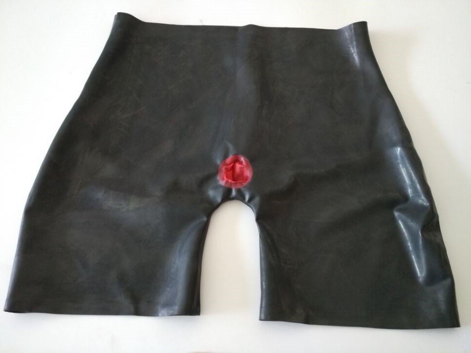 Handmade Men Latex Rubber Feti - Boyshort Underwear 评论和价格