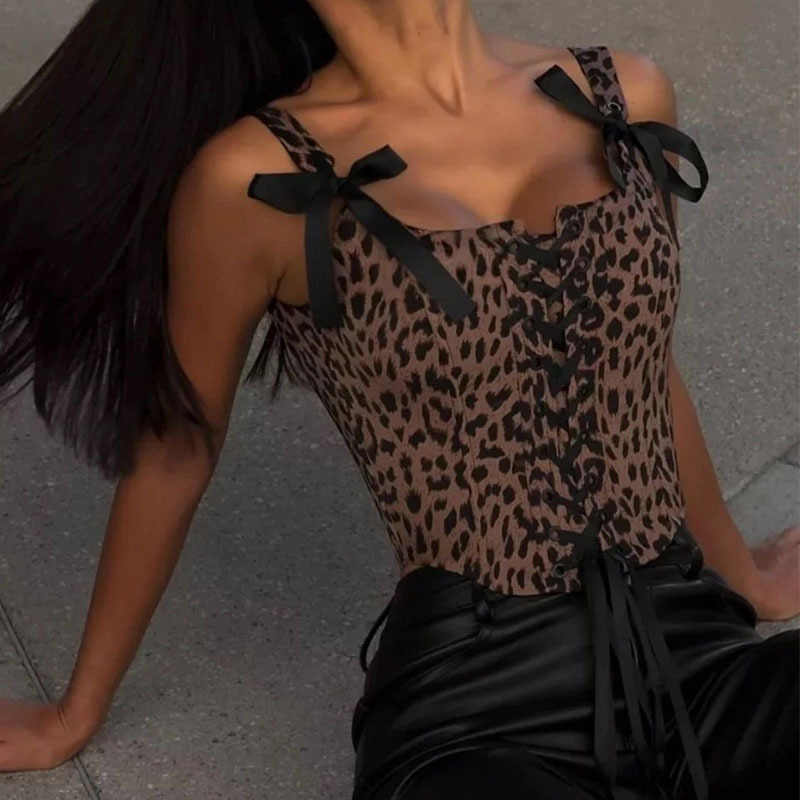 Leopard Printed Court Corset W - Corset Waist Cinch 评论和价格